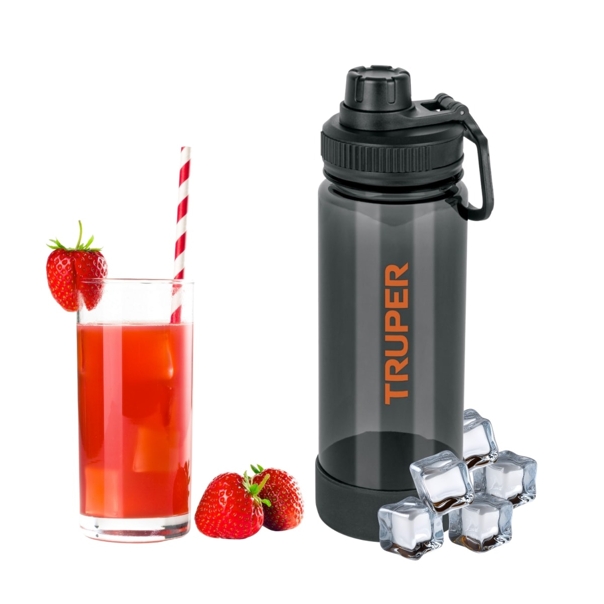 Termo de Acero Inoxidable 400ml + Tomatodo de Plástico 740ml Truper3