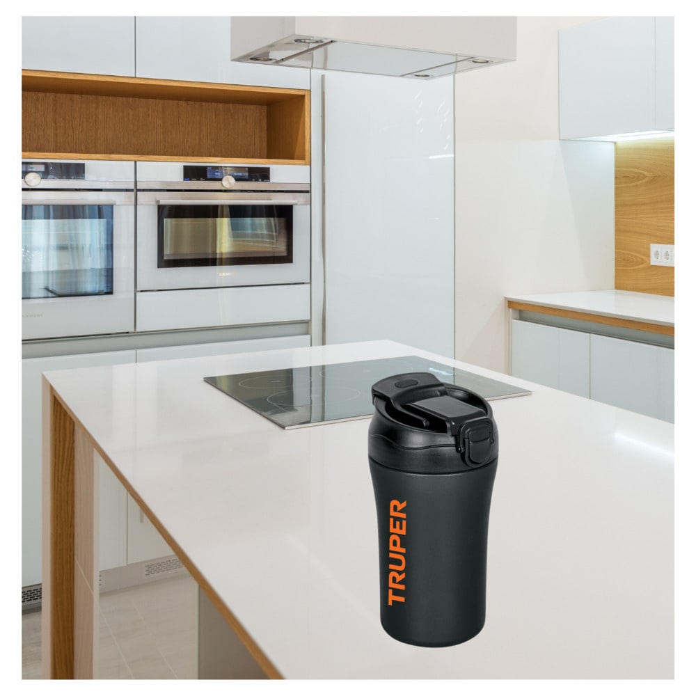 Termo de Acero Inoxidable 400ml + Tomatodo de Plástico 740ml Truper10