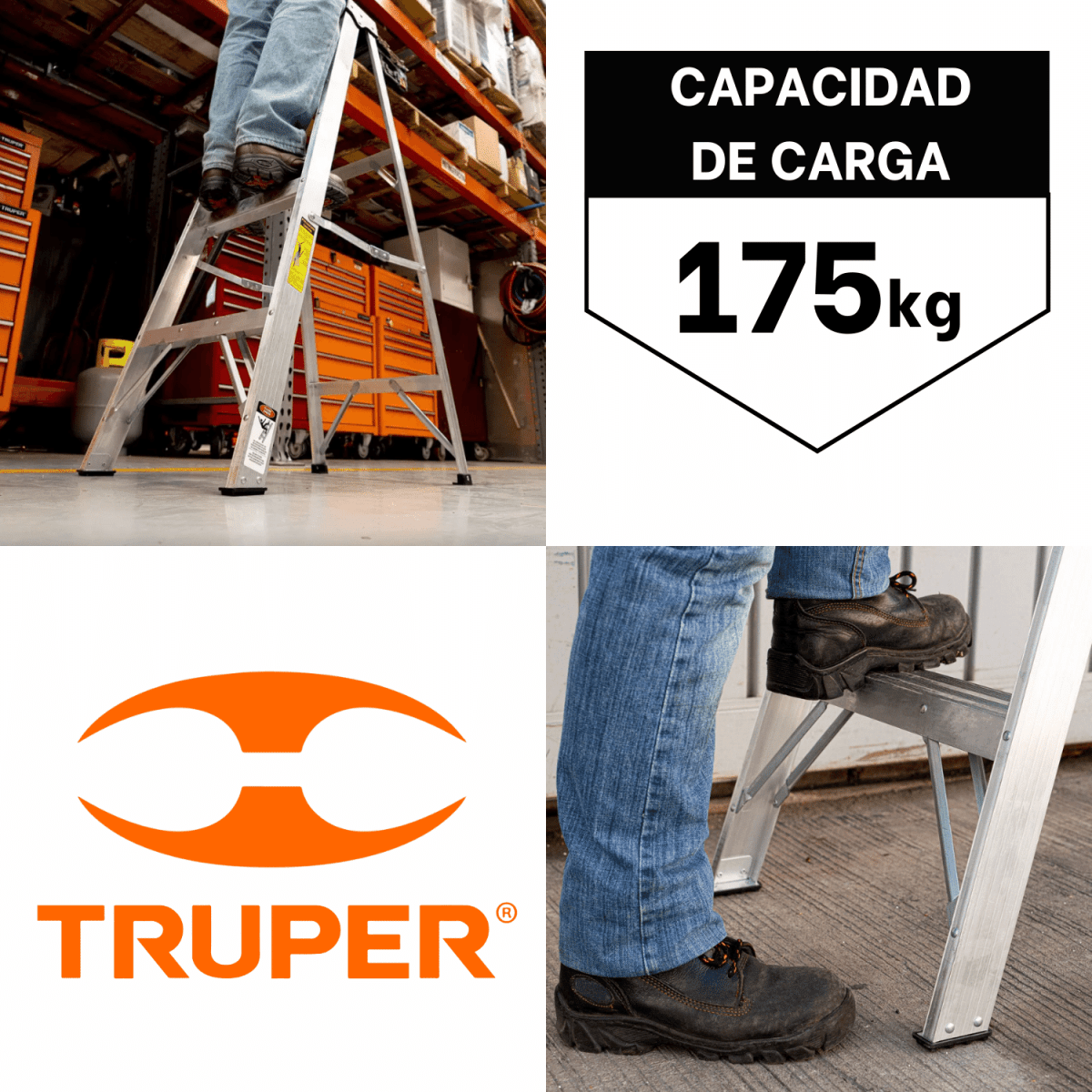 Escalera Tipo Tijera 5 Peldaños Soporta 175 Kg Truper8