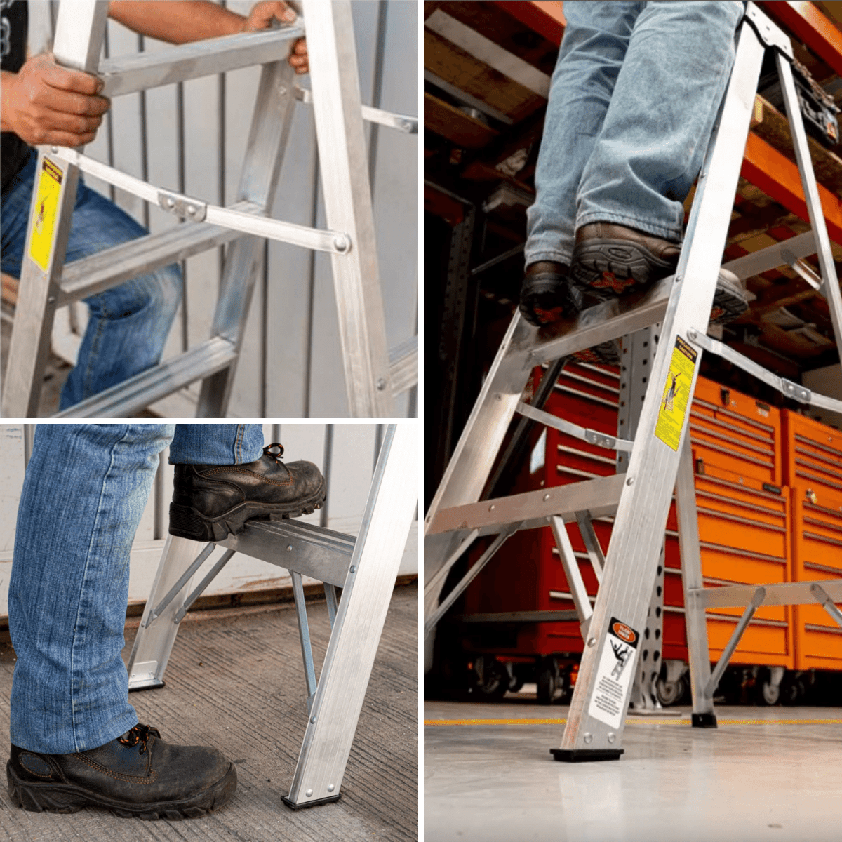 Escalera Tipo Tijera 8 Peldaños Soporta 175 Kg Truper6