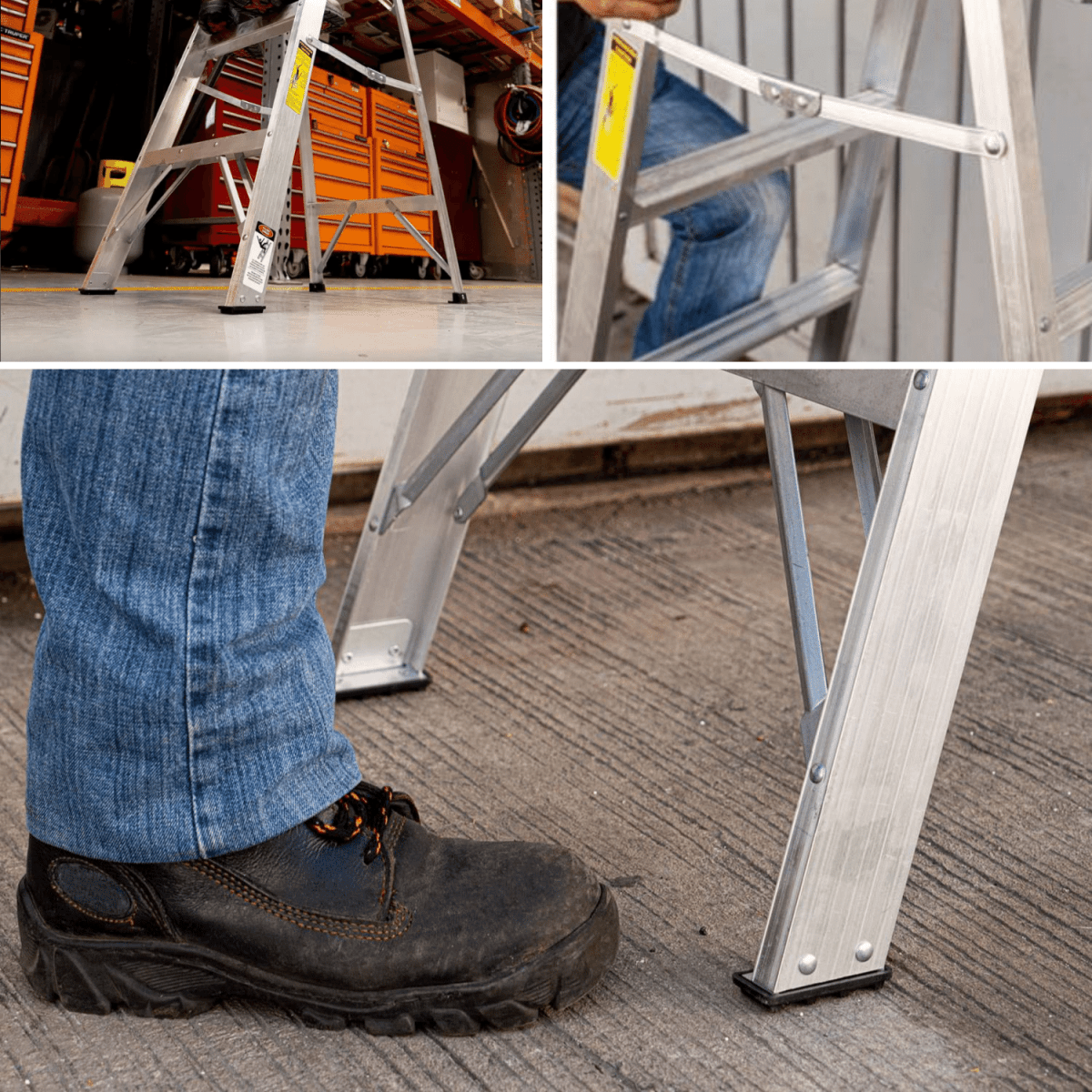 Escalera Tipo Tijera 9 Peldaños Soporta 175 Kg Truper8