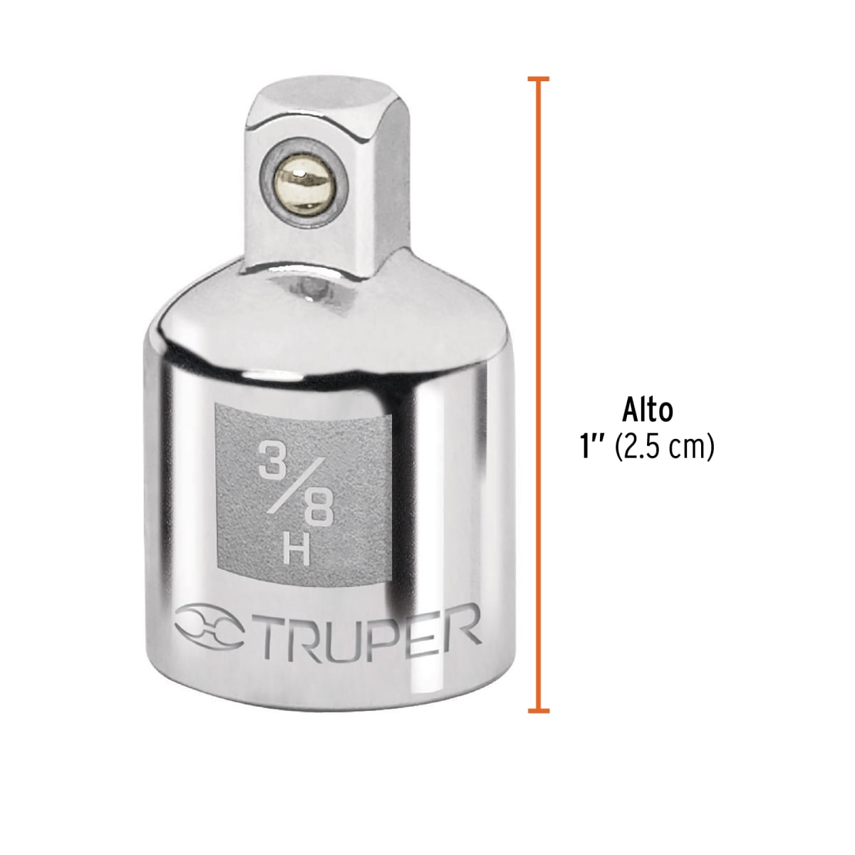 Adaptador para matraca de cuadro 3/8'' a cuadro 1/4''. Truper3