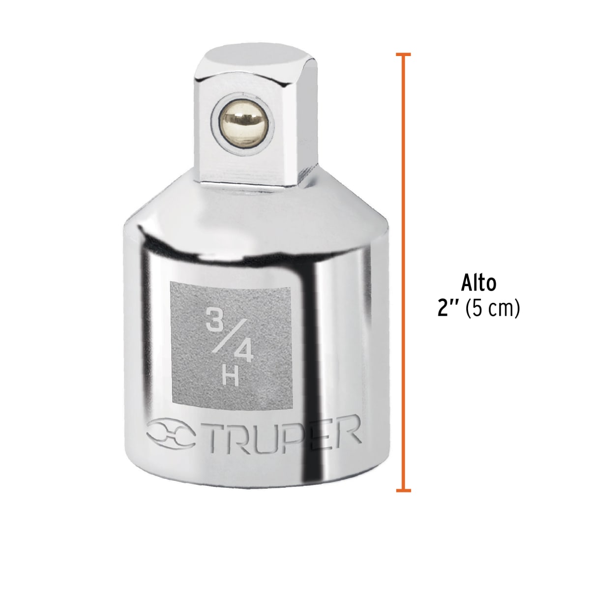 Adaptador para ratchet de encastre 3/4'' a encastre 1/2'' Truper3