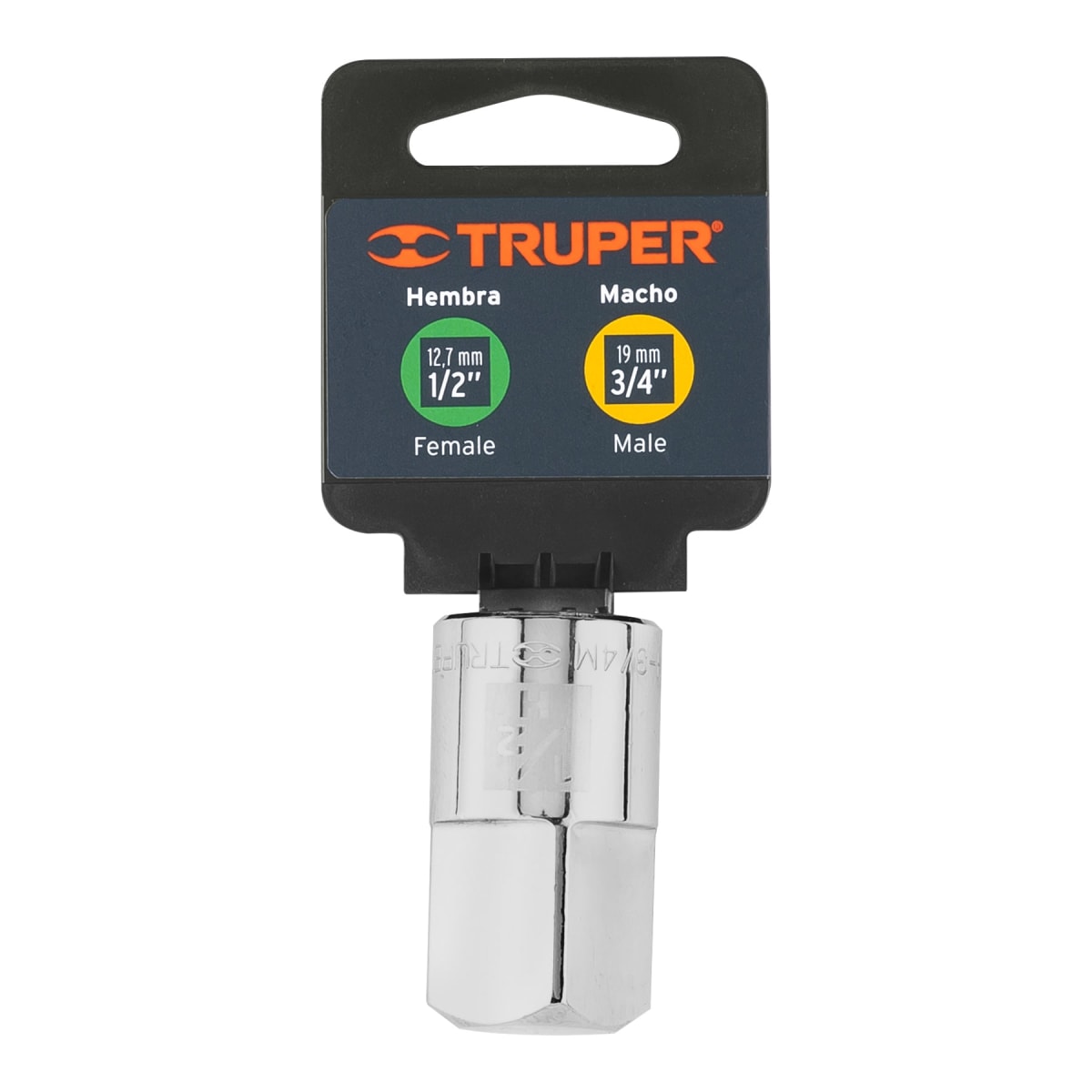 Adaptador para ratchet de encastre 1/2'' a encastre 3/4'' Truper4
