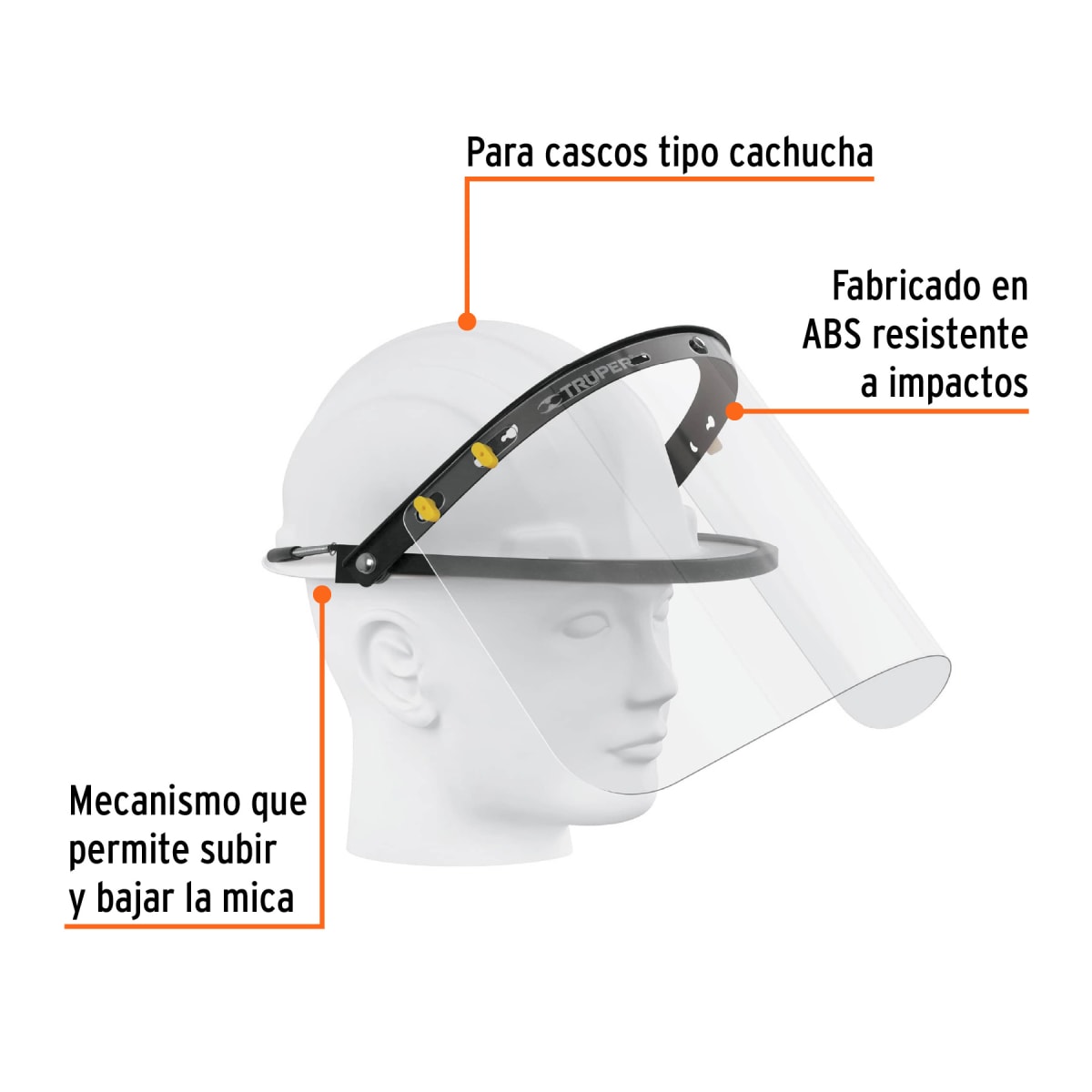 Adaptador de protector facial para casco Truper2