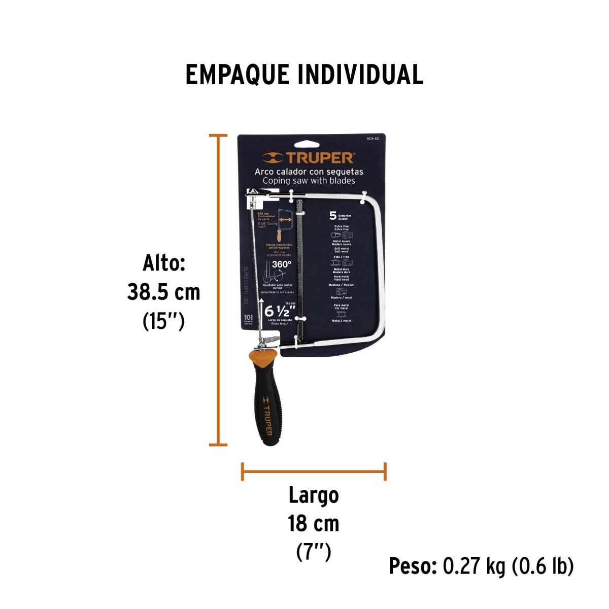 Arco calador para sierra de 6'' Truper4