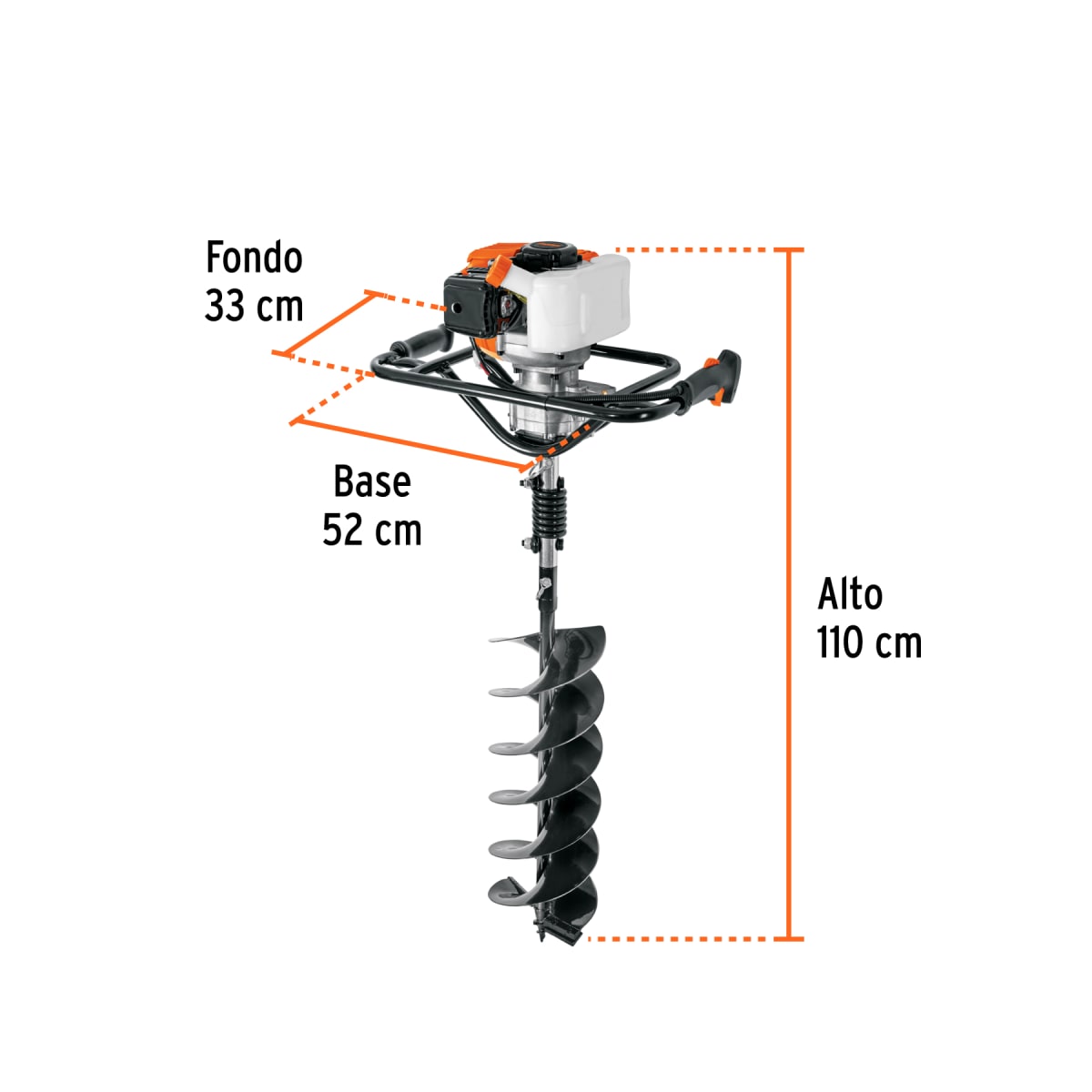 Ahoyadora a gasolina 52cc 1.9 HP Truper3