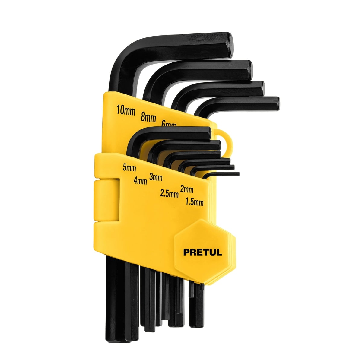 Juego 10 llaves allen mm punta hex con organizador. pretul1