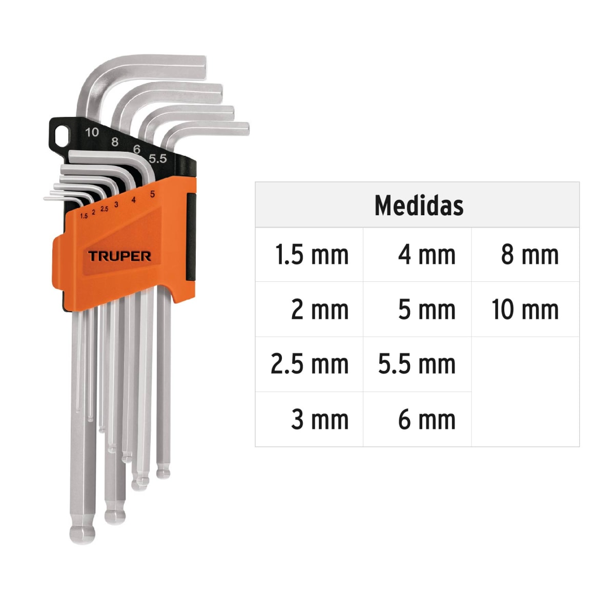 Juego De Llaves Allen Aislantes Vde Unior De 2,5 A 8 Mm, 6 Unidades