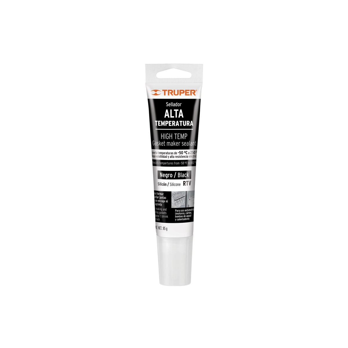 Silicona negra para altas temperaturas, 85 g Truper1