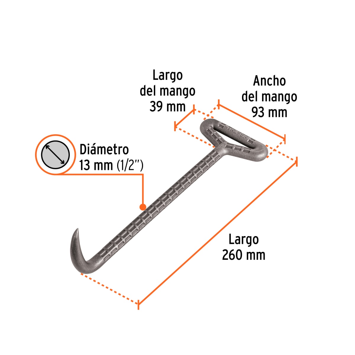Amarrador de columnas (tortol) con grip. truper3