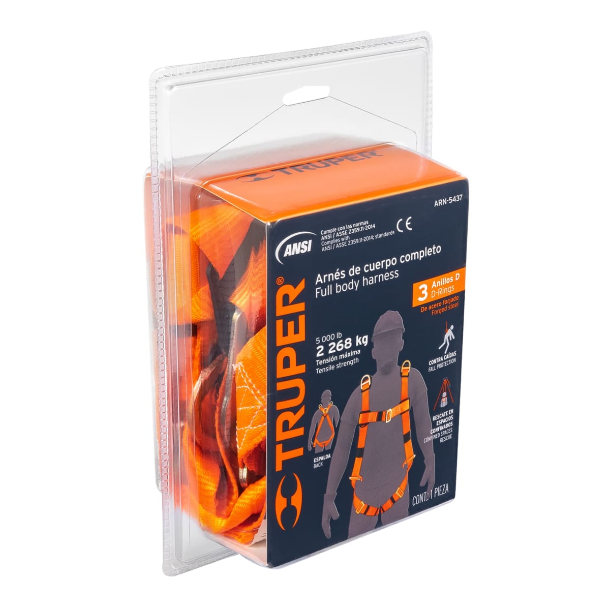 Arnés de cuerpo completo 3 anillo rescate  Truper3