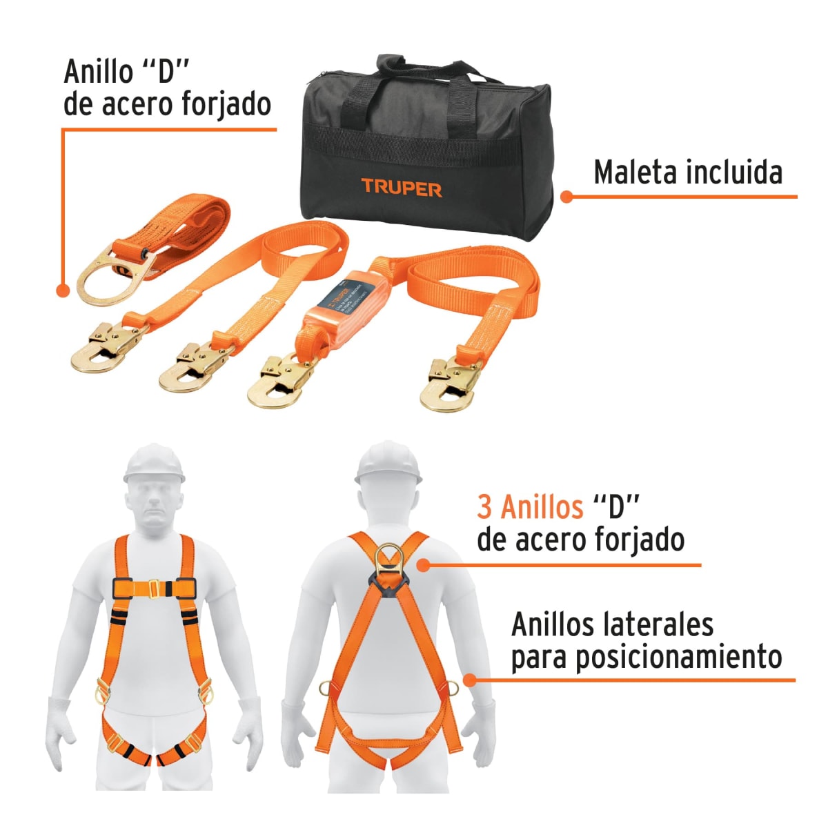 Kit contra caida con 3 incluye maleta Truper3