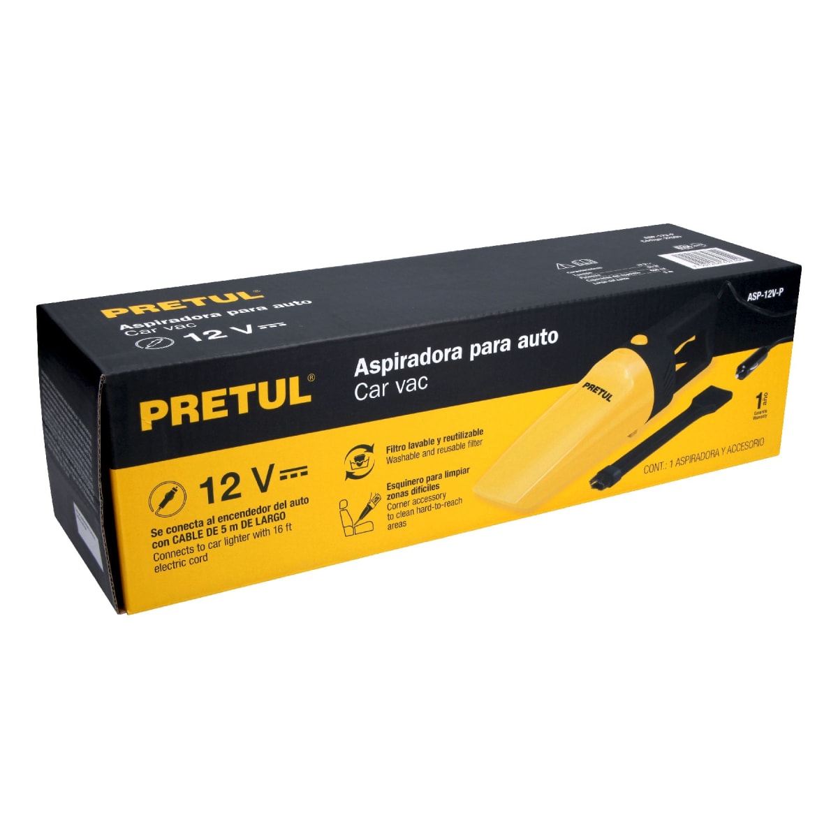 Aspiradora para auto 12V Pretul4