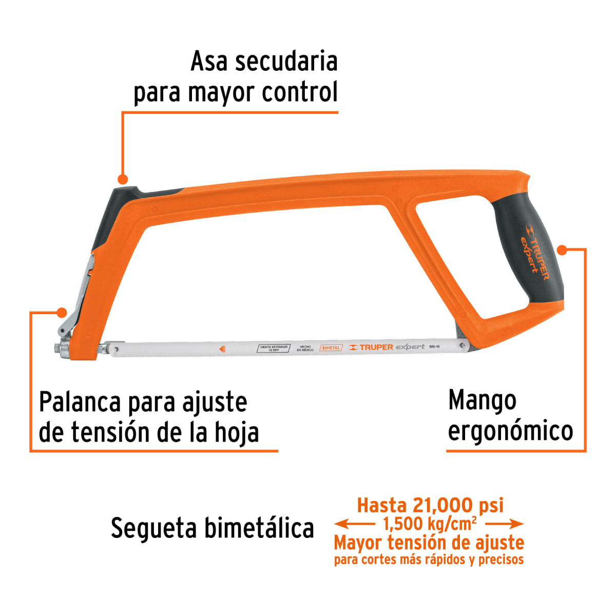 Arco profesional extra pesado para sierra de 12'' Truper expert2