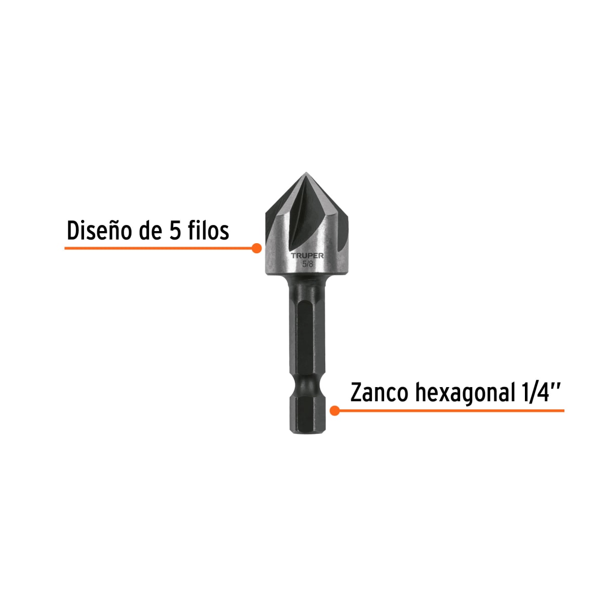 Avellanador hss cambio rápido 5/8