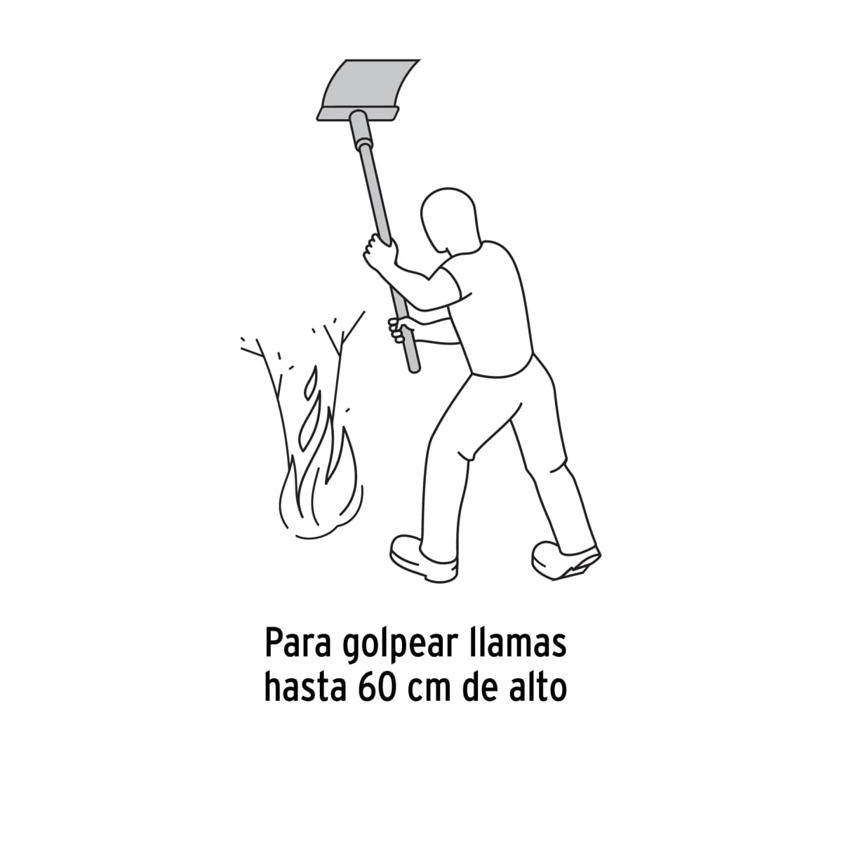 Pala bate fuego con mango de madera de 60´´, Truper5