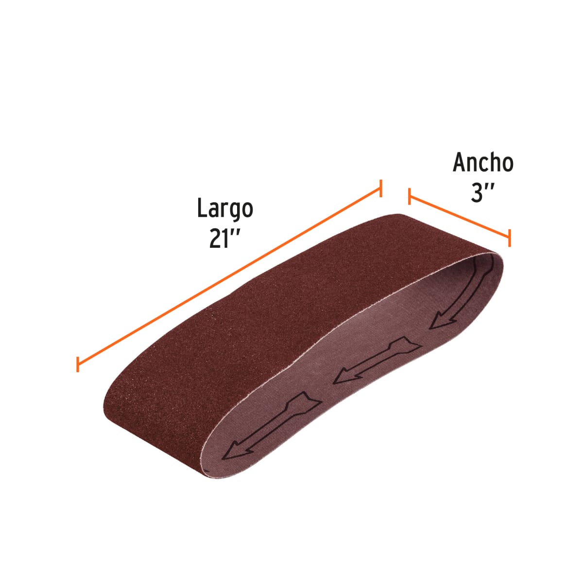 1 banda de lija 3 x 21´´ p/madera grano 100 Truper2