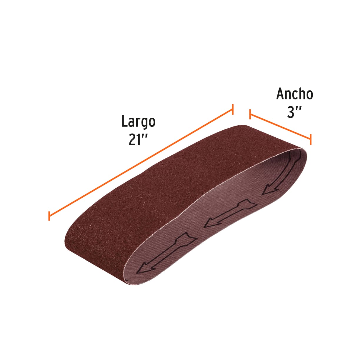 1 banda de lija 3 x 21´´ p/madera grano 120  Truper2