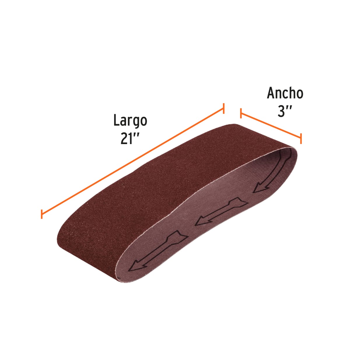 1 banda de lija 3 x 21´´ p/madera grano 50  Truper2