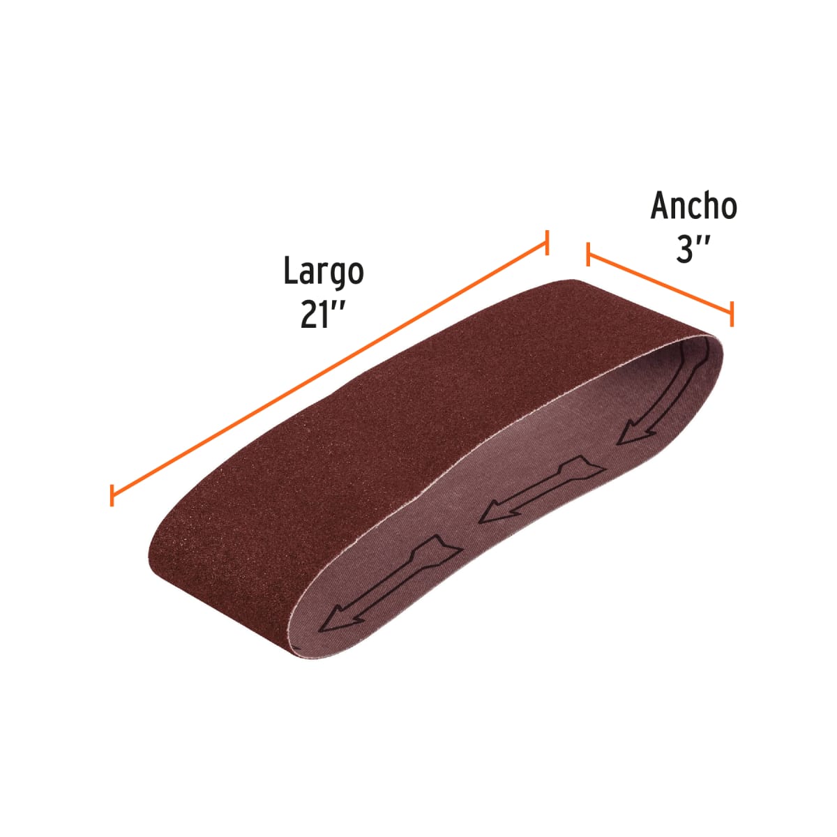 1 banda de lija 3 x 21´´ p/madera grano 60 Truper2