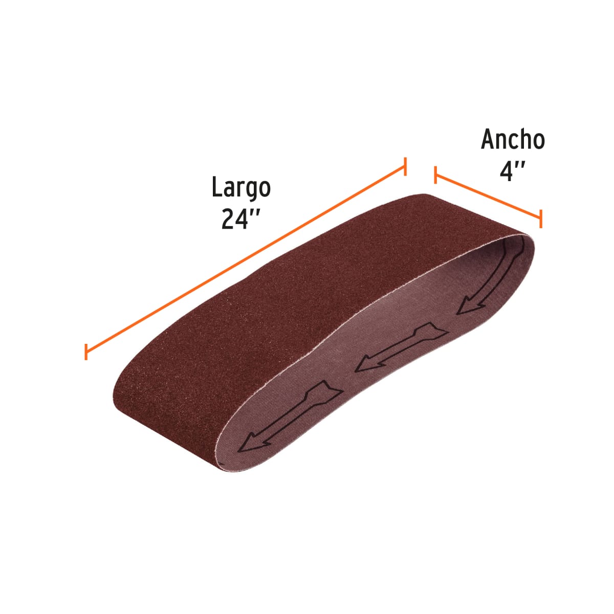 1 banda de lija 4 x 24´´ p/madera grano 120  Truper2