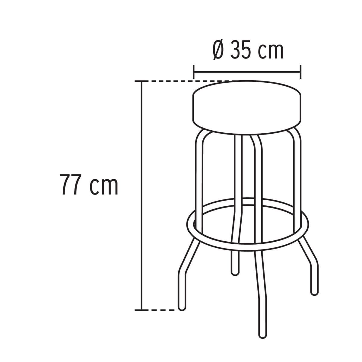 Banco metálico asiento giratorio Truper4