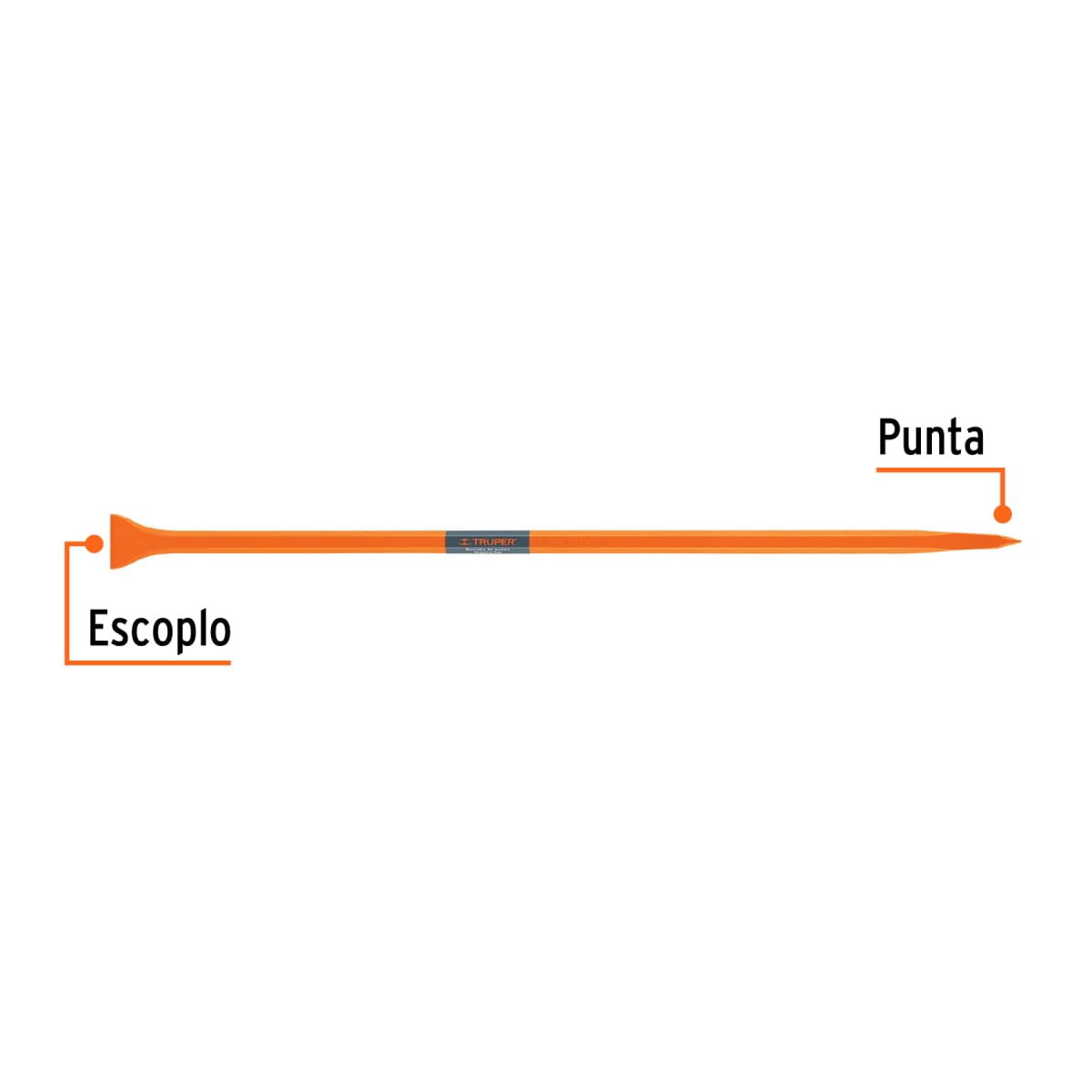 Barreta de punta de 7/8´´ x 100 cm, escoplo 60 mm, Truper2