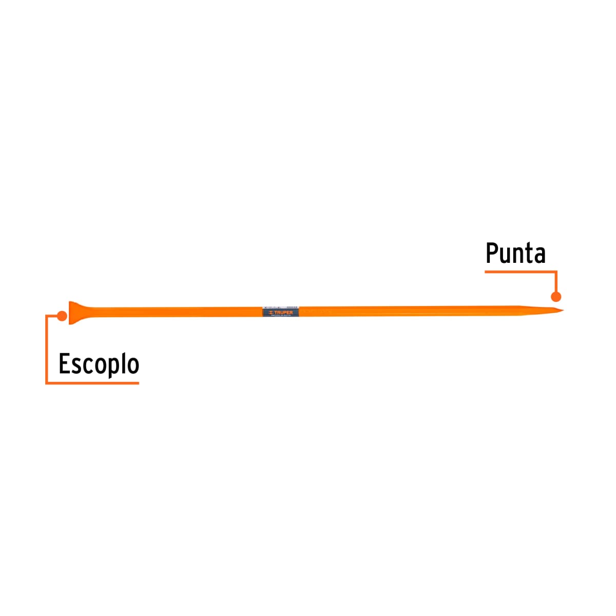 Barreta de punta de 7/8´´ x 125 cm, escoplo 60 mm, Truper2