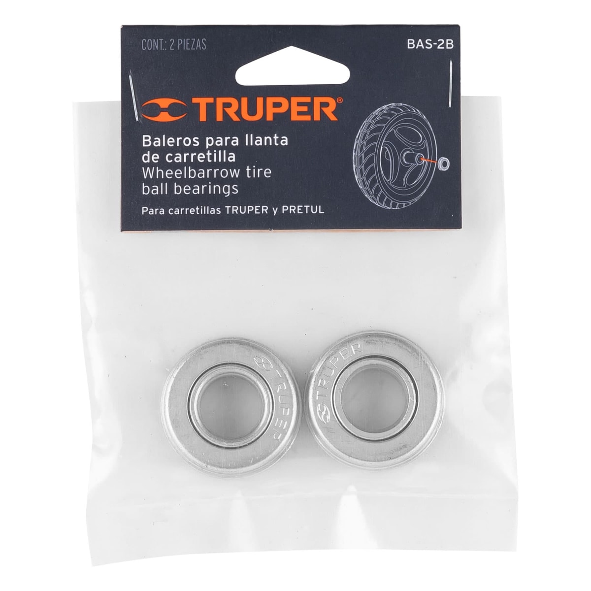 Juego de 2 rodajes para carretillas Truper4