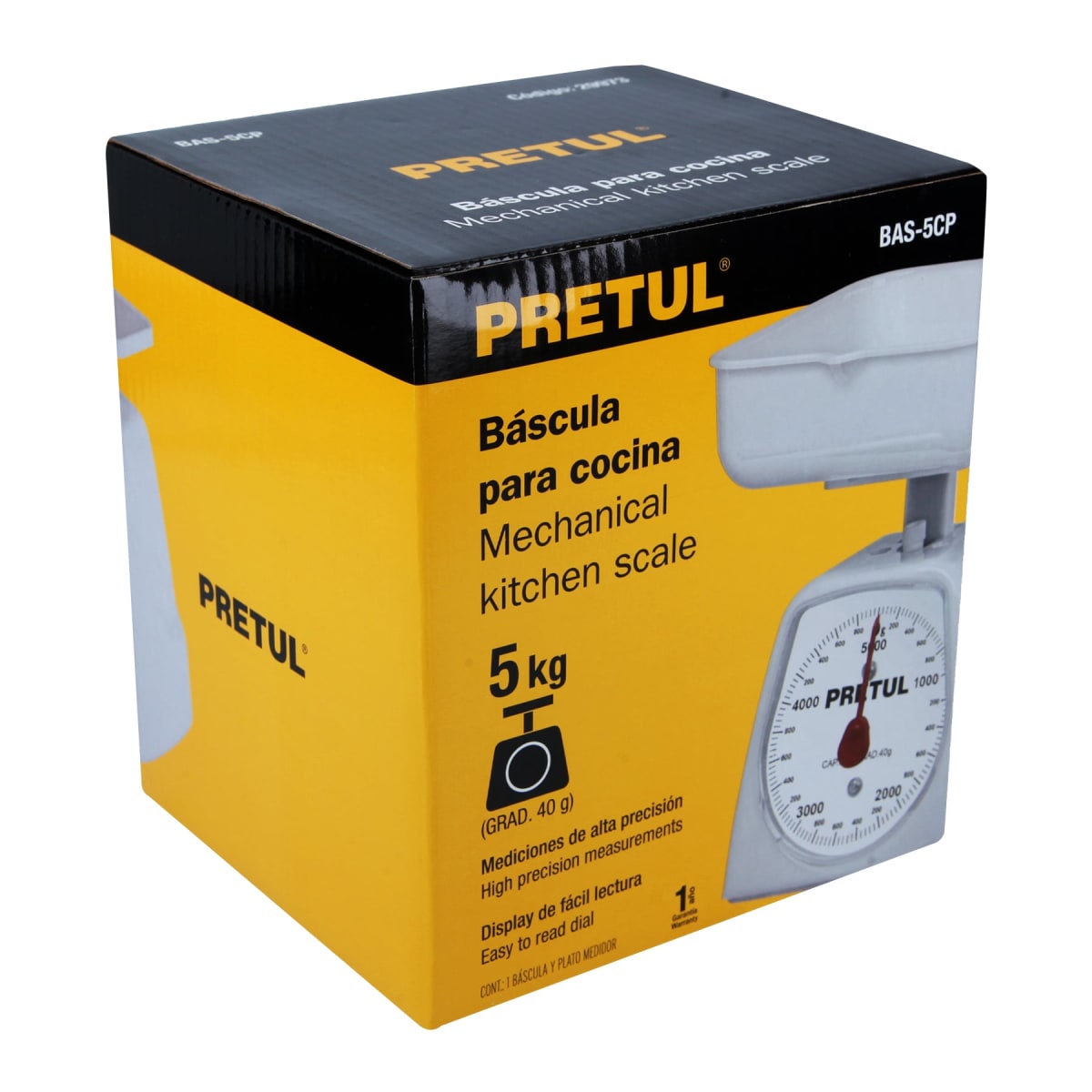 Balanza mecánica de cocina 5 kg Pretul1