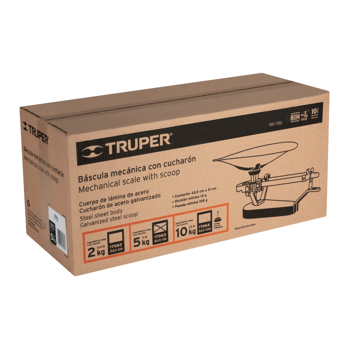 Balanza de plato, capacidad 5 kg, Truper3