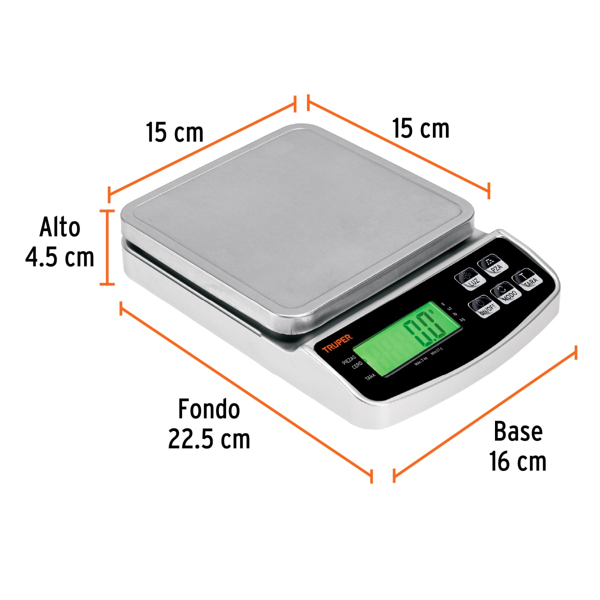Balanza digital de precision 3Kg Truper3
