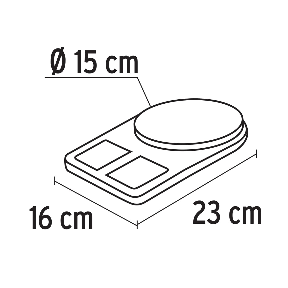 Balanza digital para cocina plato ABS soporta 5kg Truper3