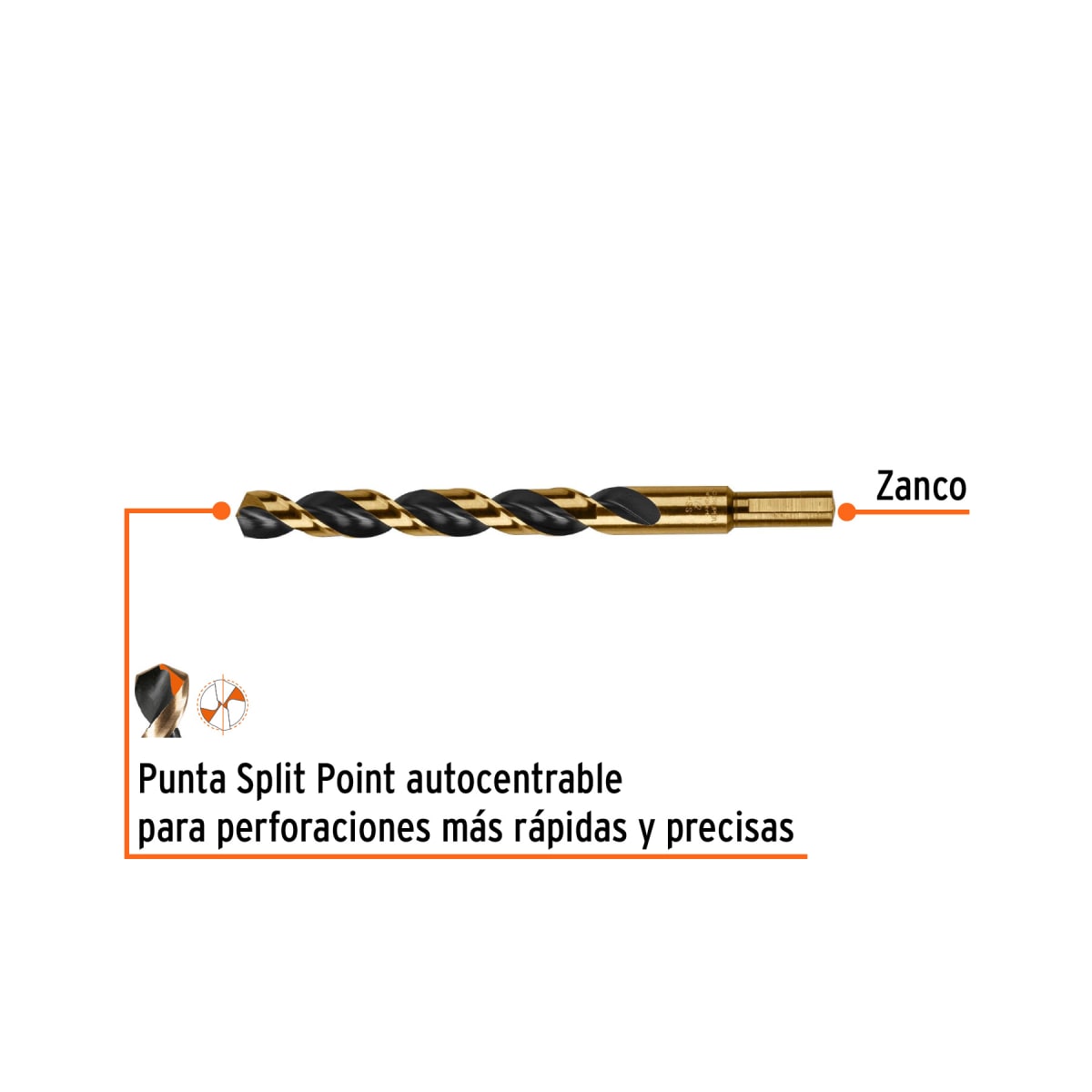 Broca HSS 1/2' Trugold para metal, Truper Expert por unidad2
