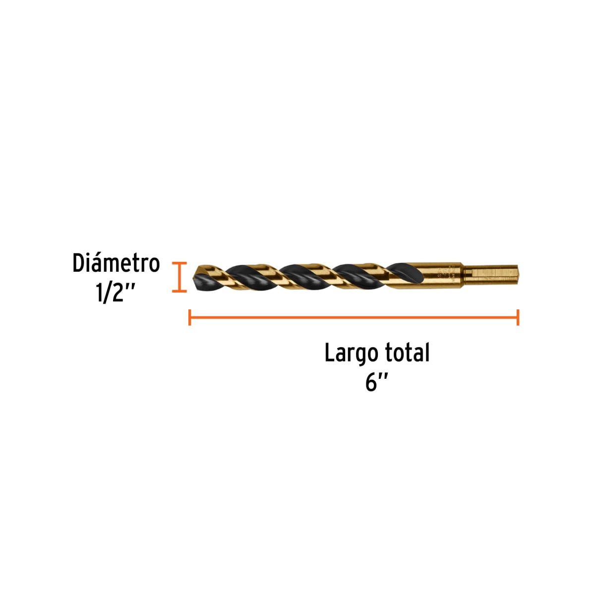 Broca HSS 1/2' Trugold para metal, Truper Expert por unidad3
