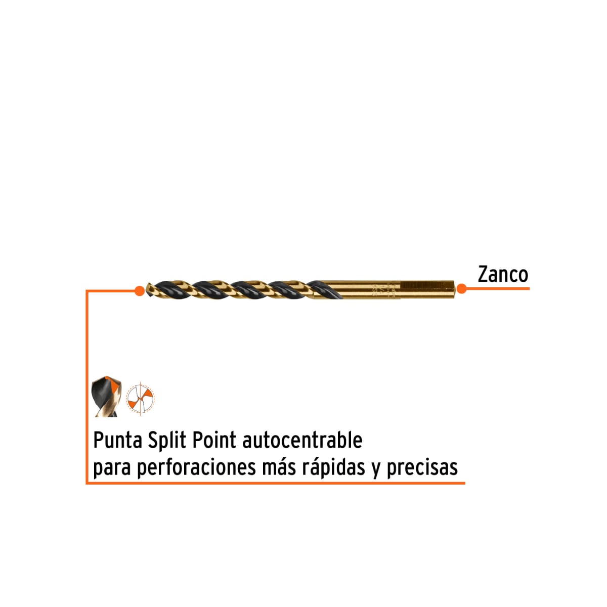 Broca HSS 1/4' Trugold para metal, Truper Expert por unidad2