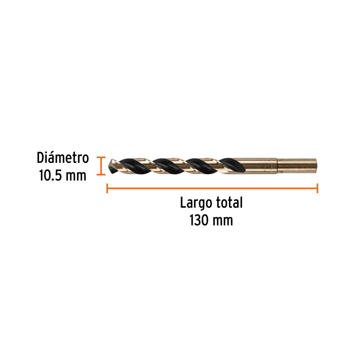 Broca HSS 10.5 mm Trugold para metal, Truper Expert por unidad3