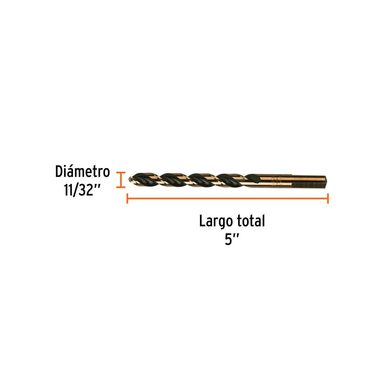 Broca HSS 11/32' Trugold para metal, Truper Expert por unidad3