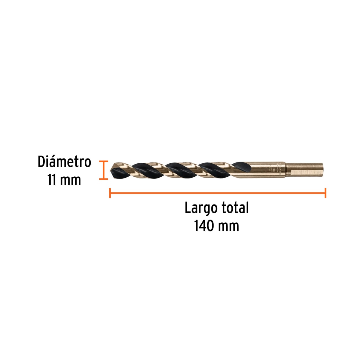 Broca HSS 11.0 mm Trugold para metal, Truper Expert por unidad3
