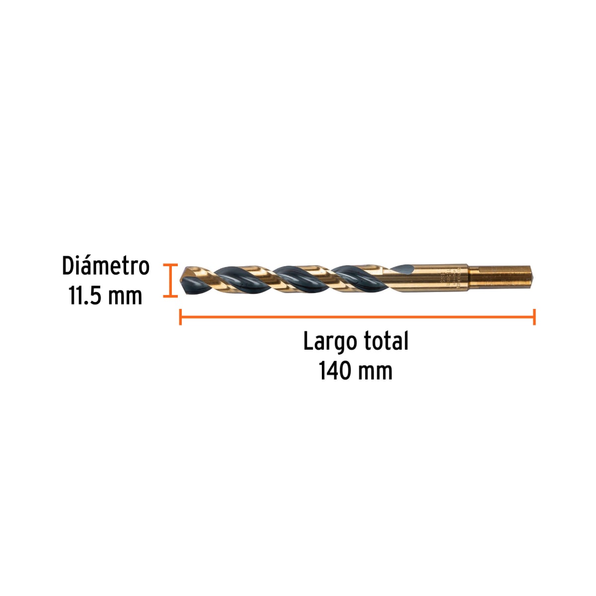 Broca HSS 11.5 mm Trugold para metal, Truper Expert por unidad3