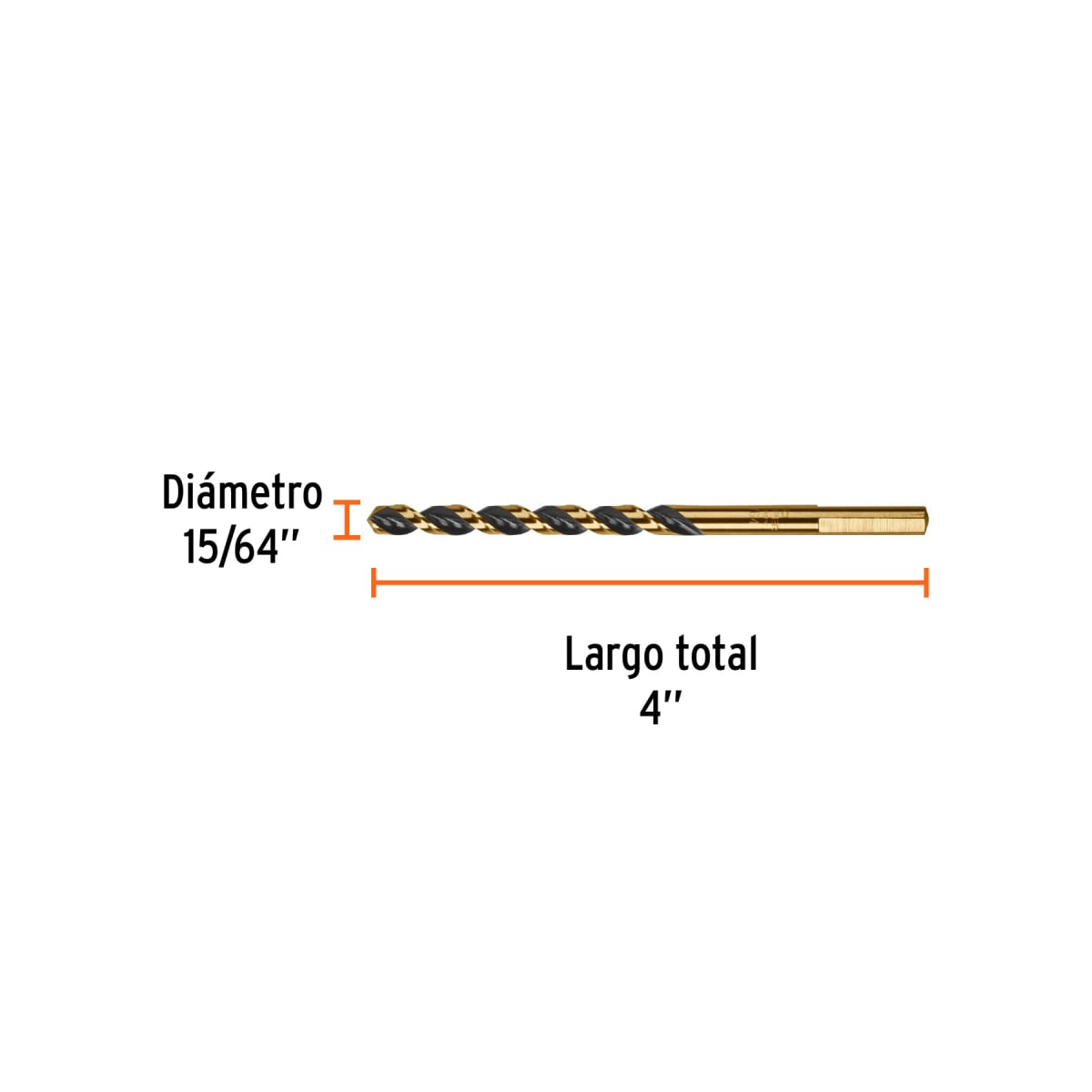 Broca HSS 15/64' Trugold para metal, Truper Expert por unidad3