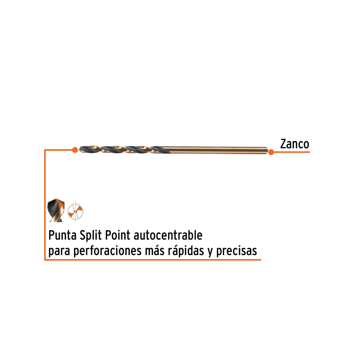 Broca HSS 2.0 mm Trugold para metal, Truper Expert por unidad2