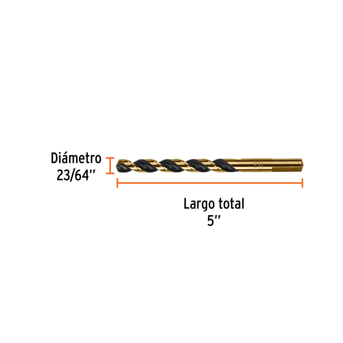 Broca HSS 23/64' Trugold para metal, Truper Expert por unidad3