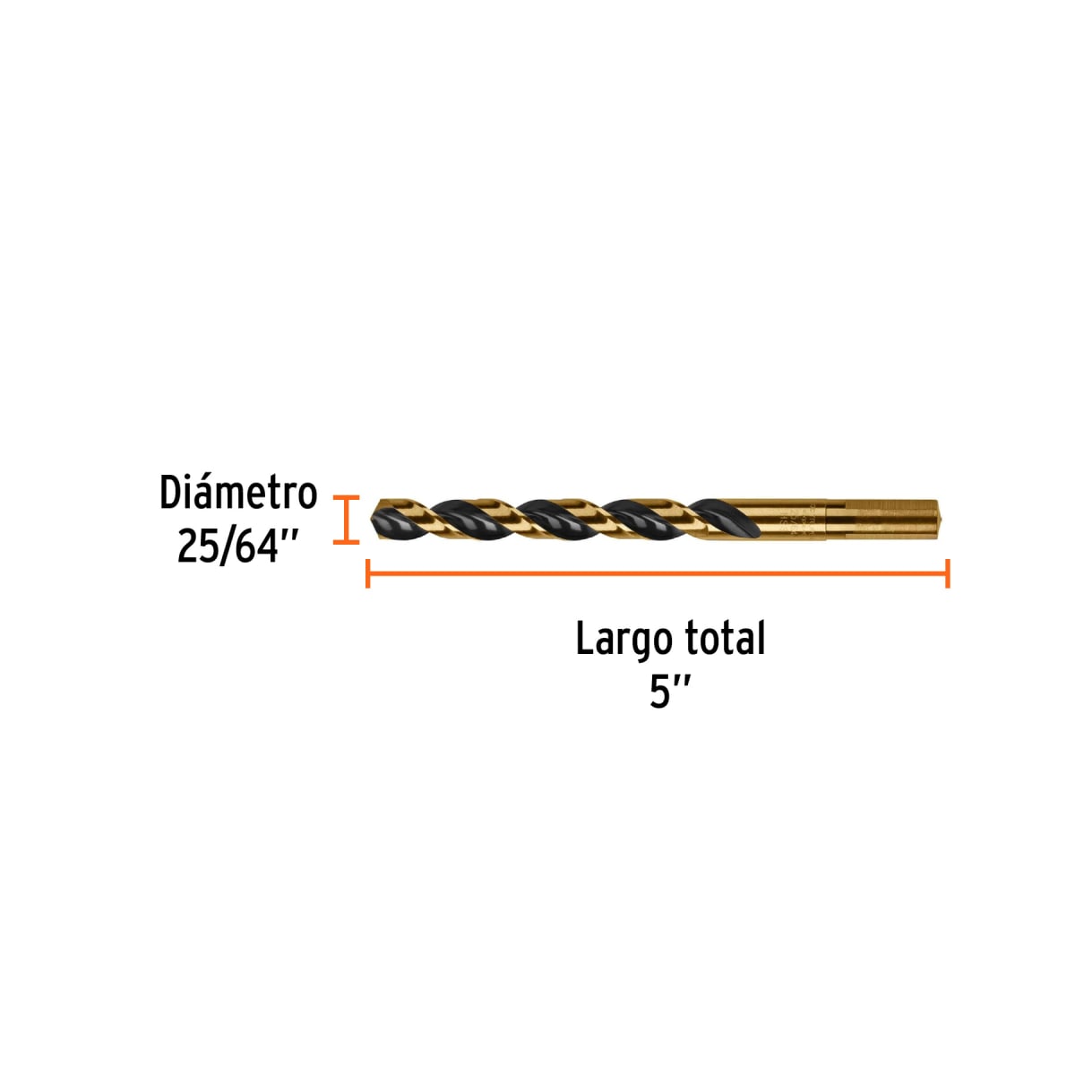 Broca HSS 25/64' Trugold para metal, Truper Expert por unidad3