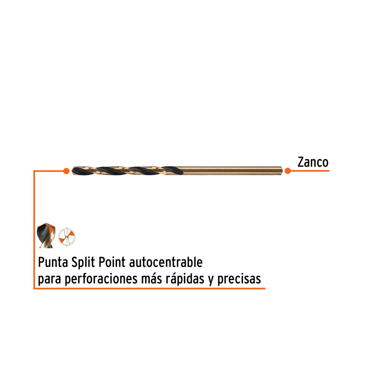 Broca HSS 2.5 mm Trugold para metal, Truper Expert por unidad2