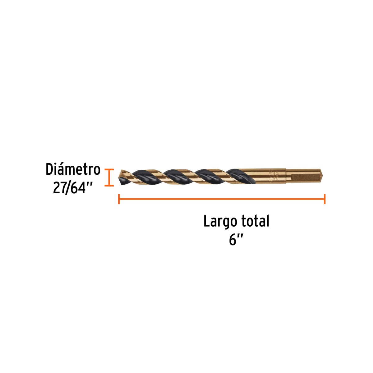 Broca HSS 27/64' Trugold para metal, Truper Expert por unidad3