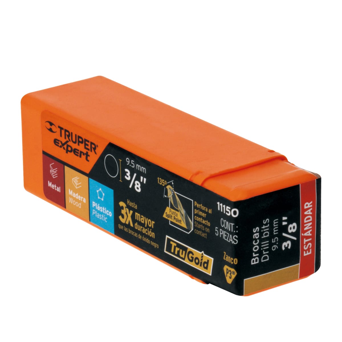 Juego de brocas 9.5mm 3/8