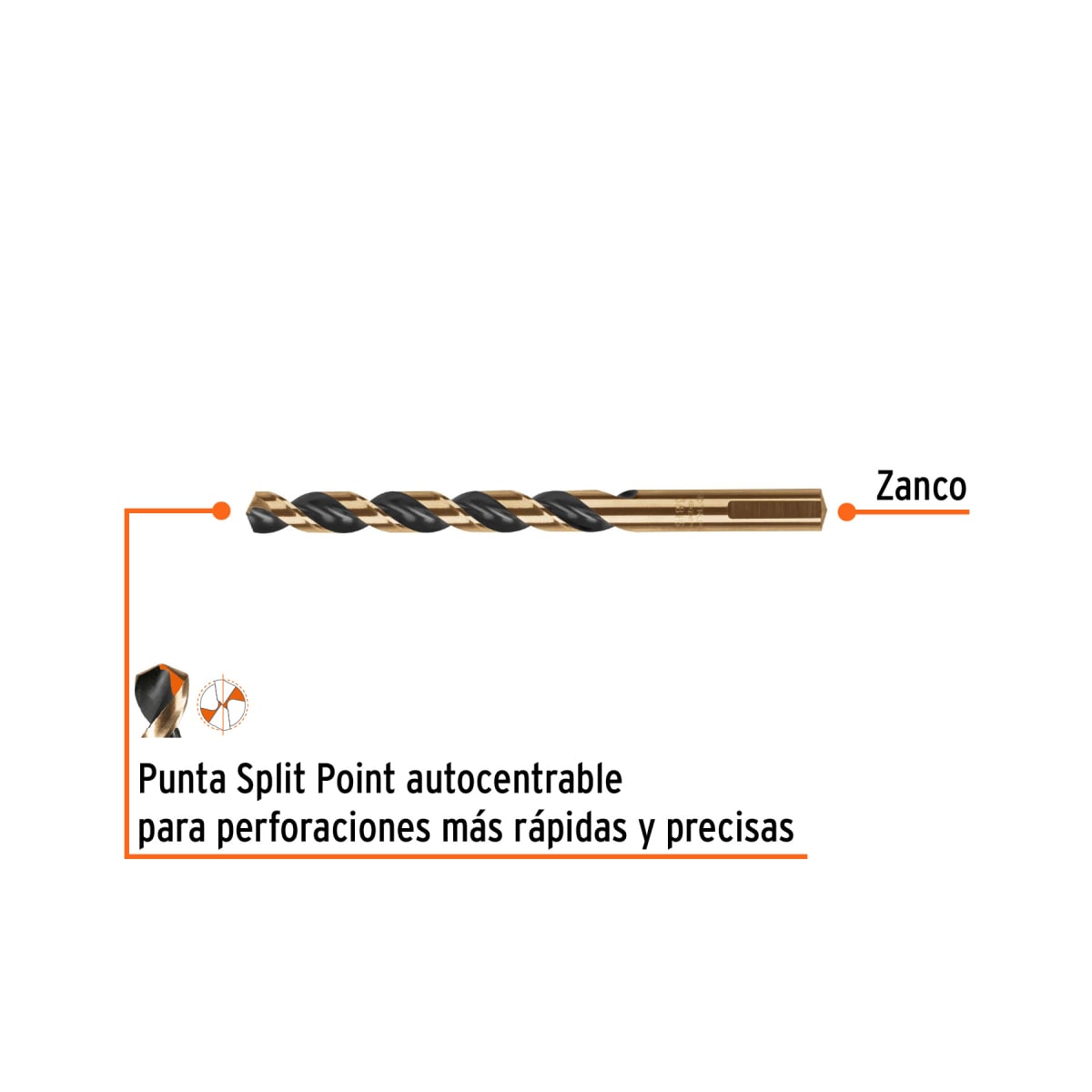 Broca HSS 3/8' Trugold para metal, Truper Expert por unidad2