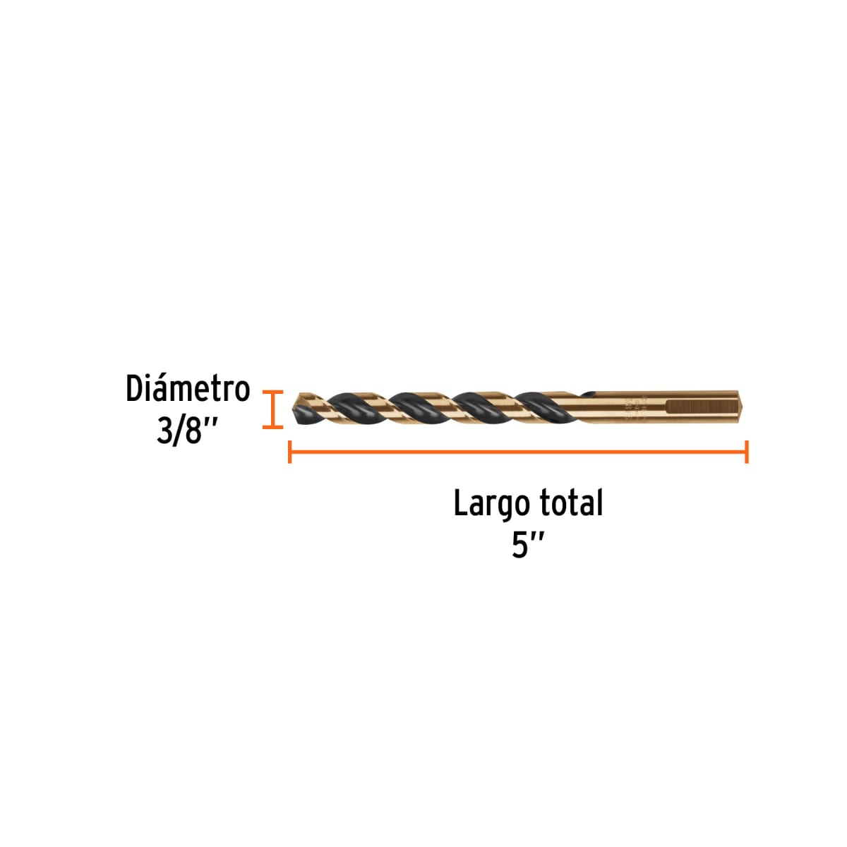 Broca HSS 3/8' Trugold para metal, Truper Expert por unidad3